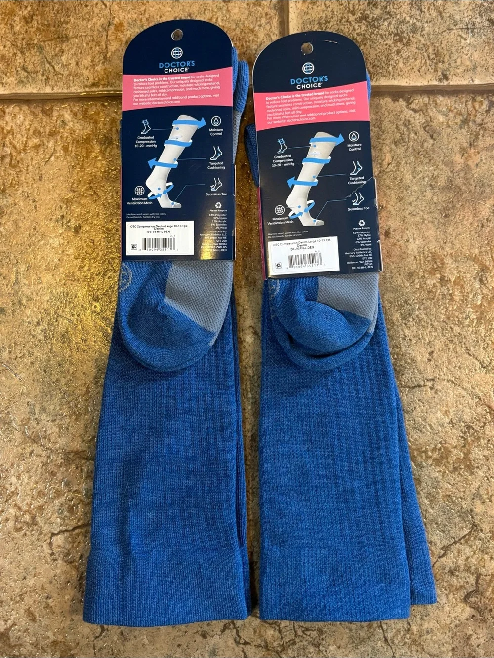 NWT *Bundle of 2 pairs* Doctor's Choice Women's Compression Socks sz 10-13